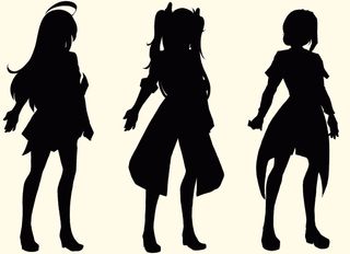 three silhouettes