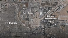 Aerial view of El Paso and Fort Bliss
