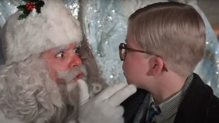 Ralphie meets Santa in A Christmas Story