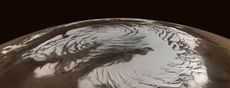 Mars, north pole, water, ice