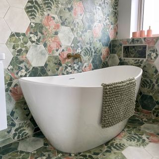 Ribble Valley Bathrooms Hexagonal Green Tiles