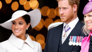 Prince Harry and Meghan Markle attend the Queen's Plantinum Jubilee celebrations