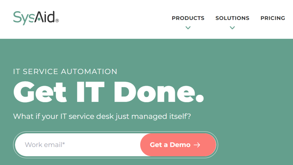 SysAid website screenshot.