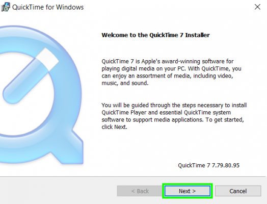 quicktime to windows