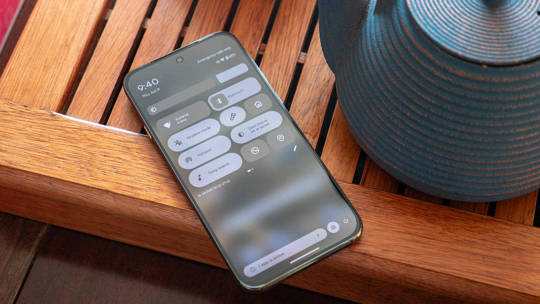 Android quick toggles on the Motorola Edge 2026's display