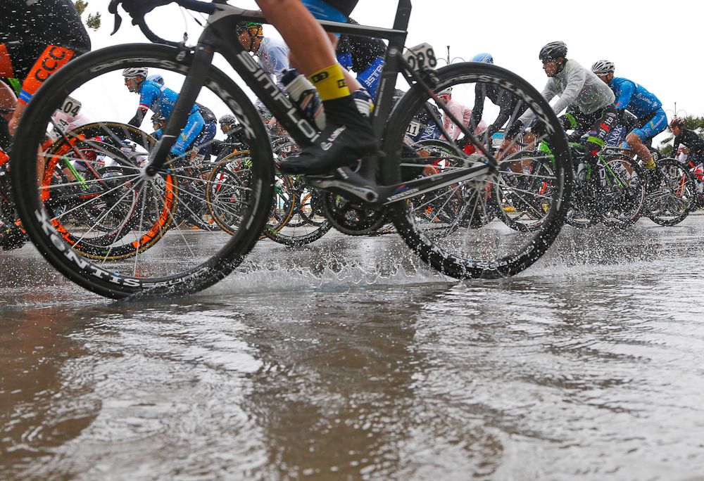 A wet stage Friday at Coppi e Bartali