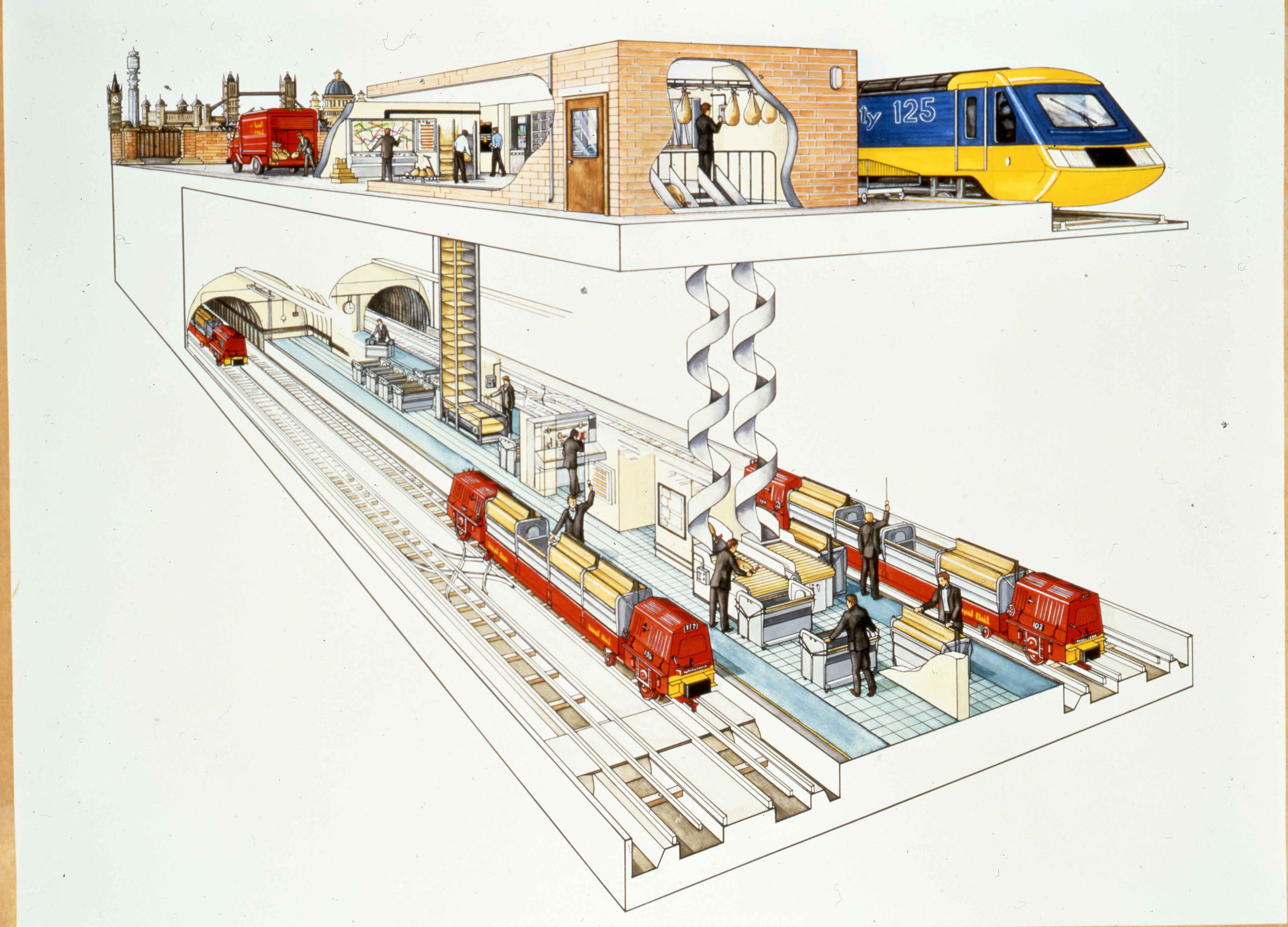 Mail Rail Diagram, c.1984