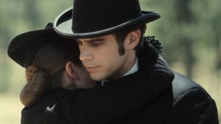 Andres Baida being hugged at funeral in Like Water For Chocolate Season 2