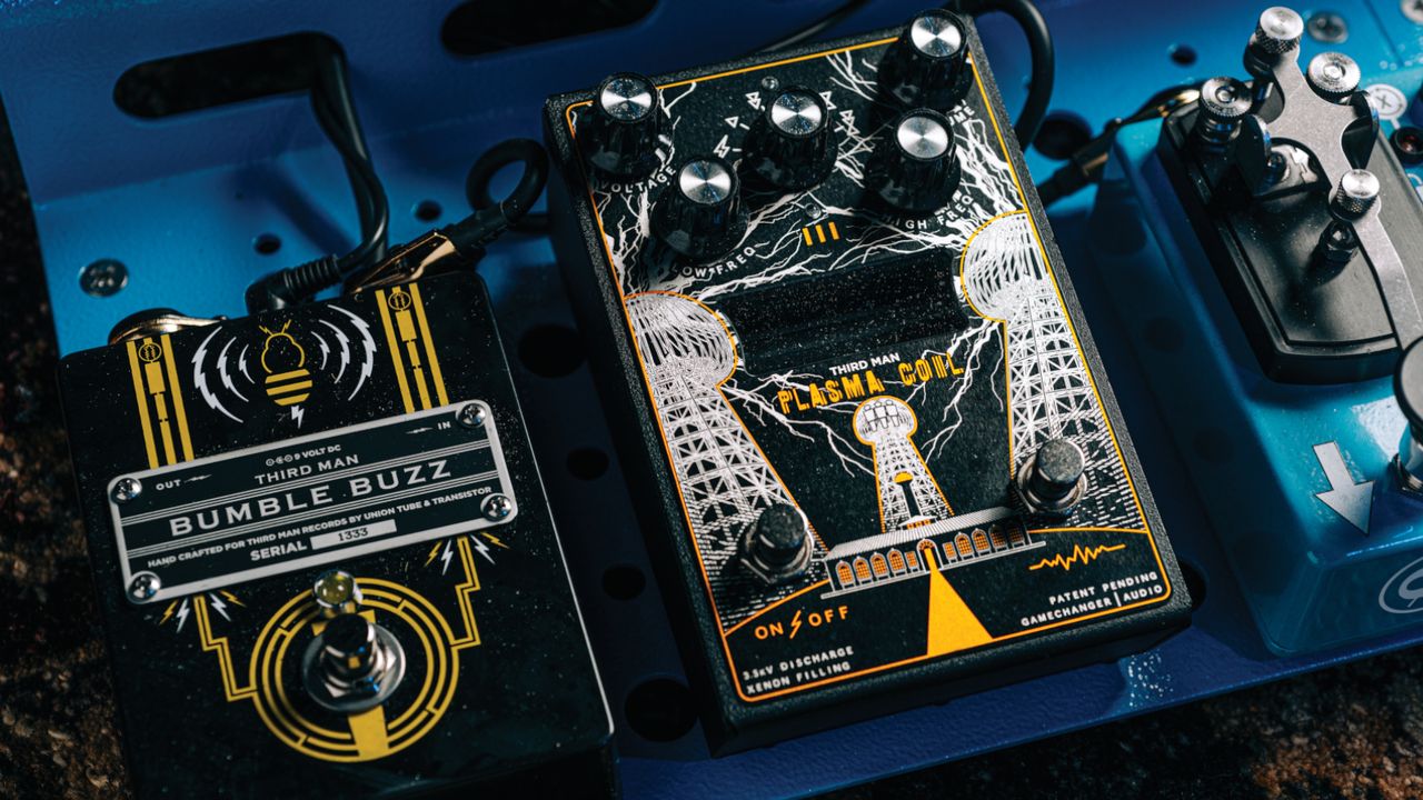 Third Man Hardware x Gamechanger Audio Plasma Coil Pedal pictured on jack White's pedalboard