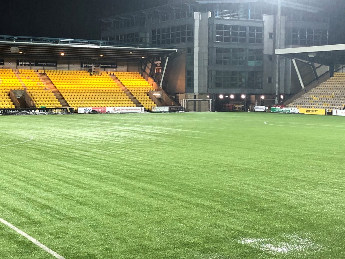 LIvingston’s pitch was waterlogged (Gavin McCafferty/PA)