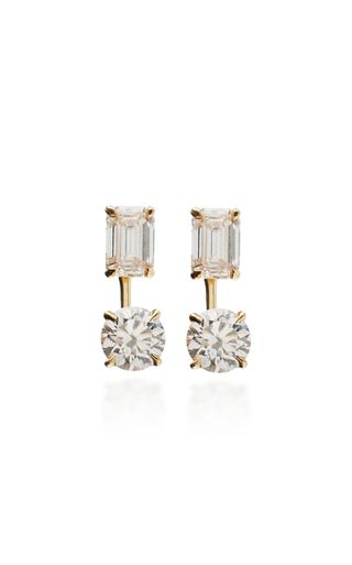 14k Yellow Gold Lab-Grown Diamond Earrings