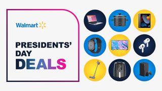 Various products from the Walmart Presidents Day sale on a white background