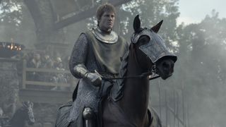 Dunk wearing his chainmail and on horseback in A Knight of the Seven Kingdoms episode 4