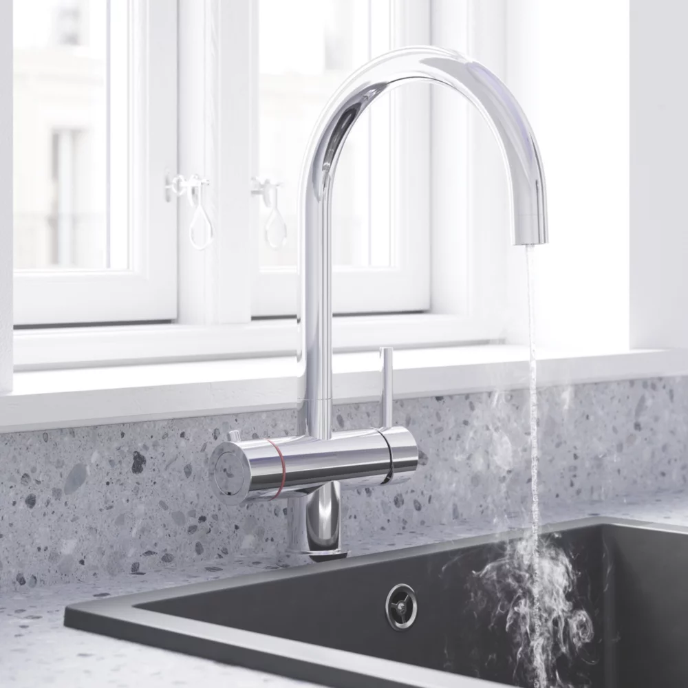 Swirl 3-In-1 Instant Boiling Water Tap Chrome