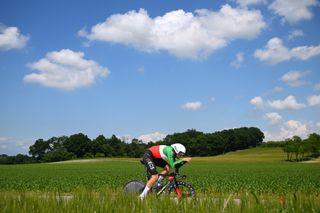 Filippo Ganna at stage 14 in the Giro d'Italia