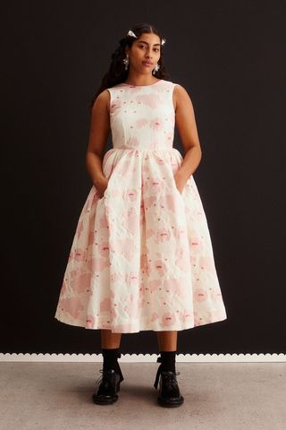 H&M silk blend dress