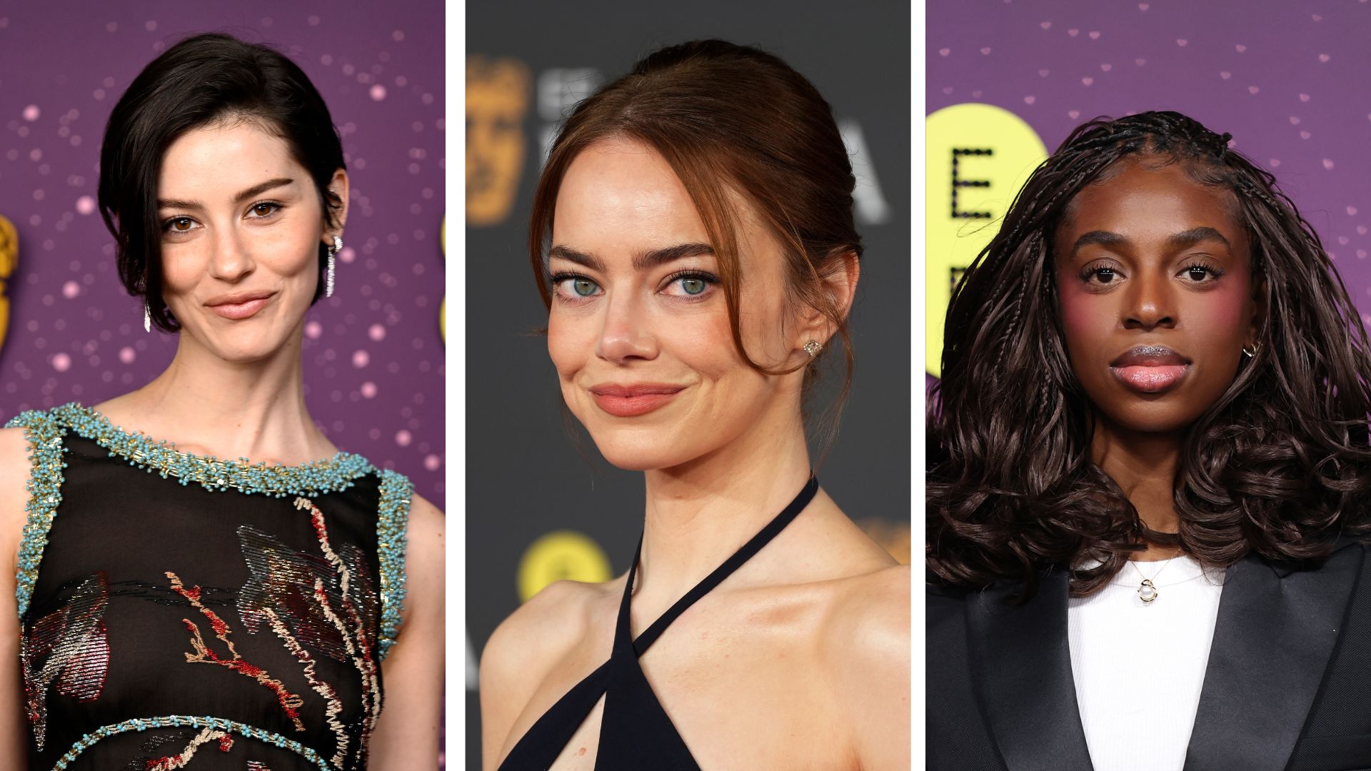 Gracie Abrams, Emma Stone and Cat Burns at the BAFTAs 2026 red carpet