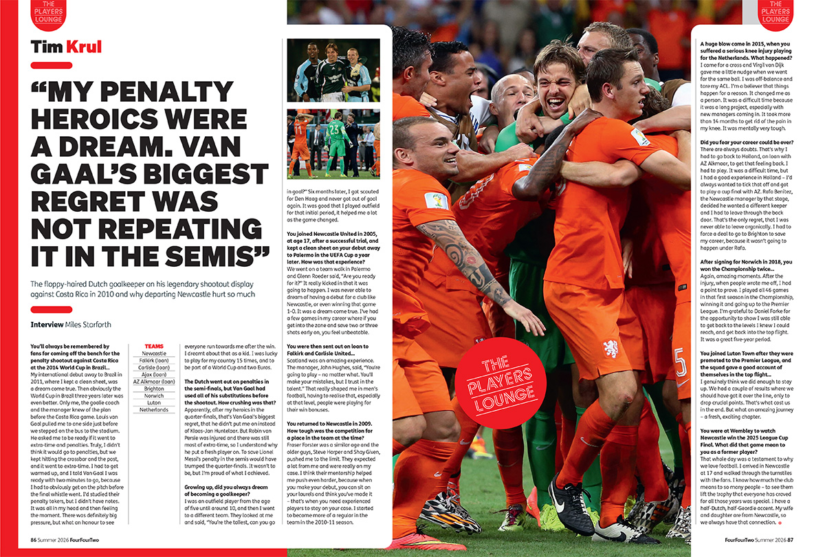 Pages from the July 2026 issue of FourFourTwo magazine