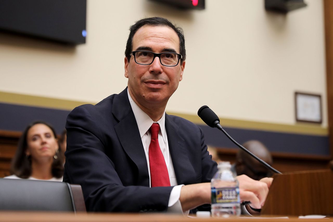 Steven Mnuchin on Capitol Hill