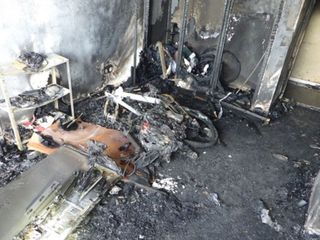Image of e-bike after fire
