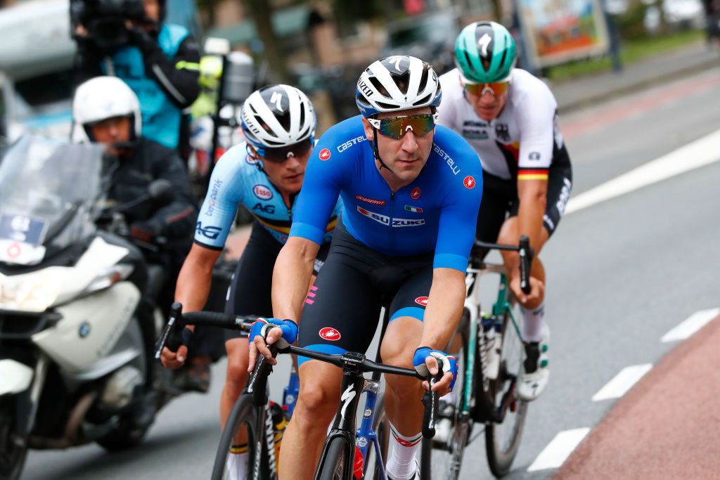 Elia Viviani, Yves Lampaert and Pascal Ackermann in the European Championships