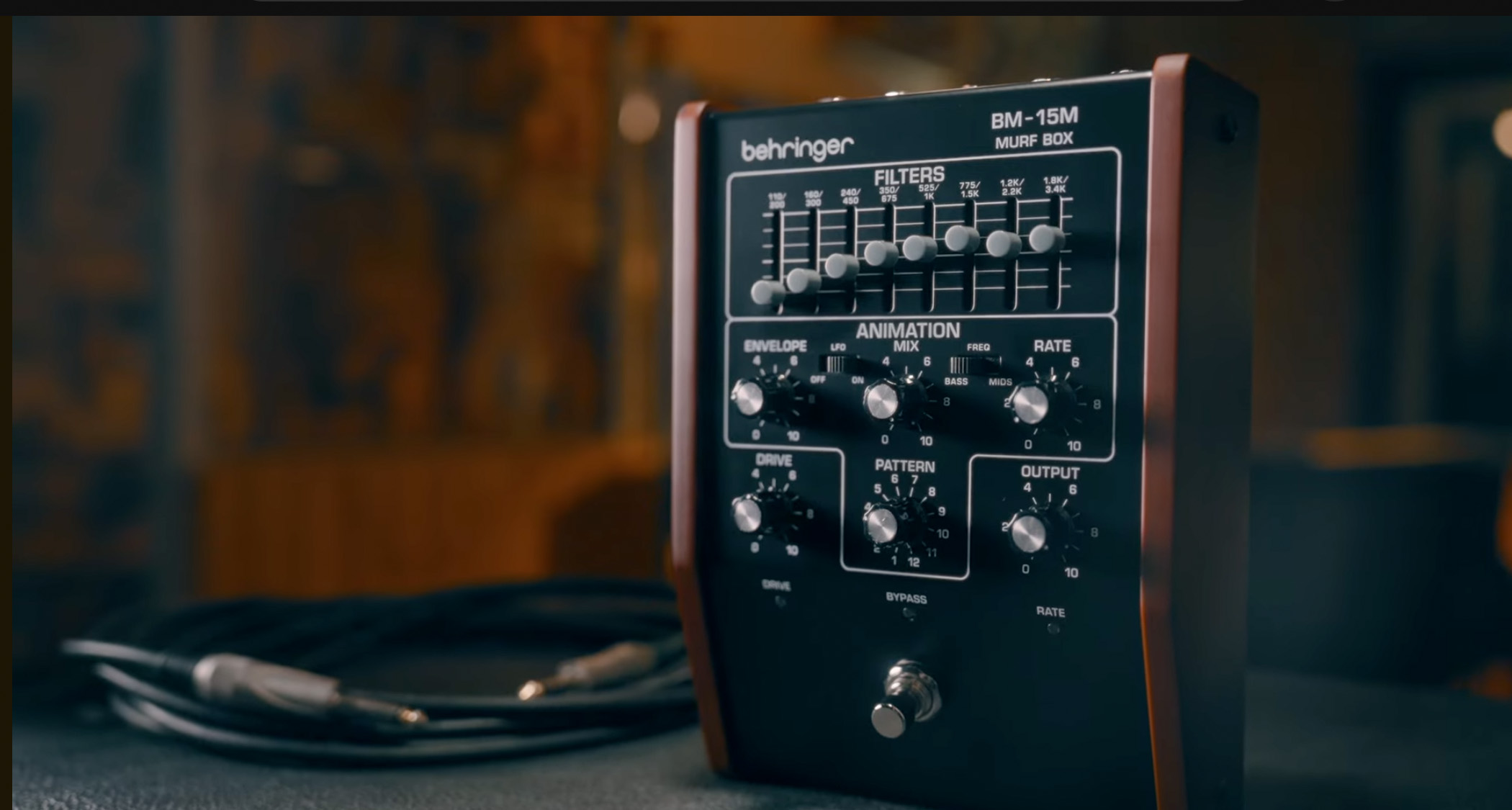 Behringer BM-15M Murf Box: this vintage-style multi-filter pedal has eight filters, selectable patterns and MIDI control 