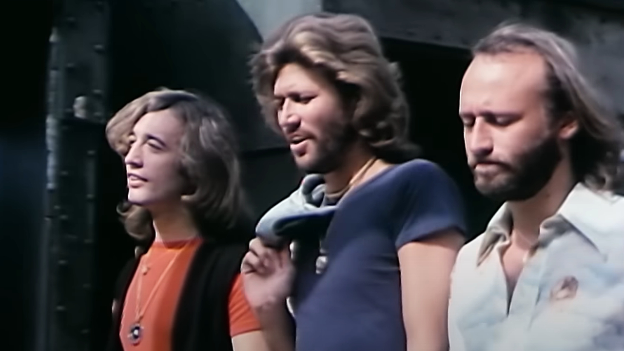 Bee Gees in the Stayin' Alive music video