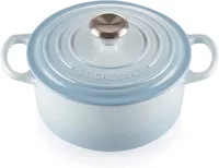 Le Creuset Signature Enamelled Cast Iron Round Casserole Dish With Lid Coastal Blue - View at Amazon