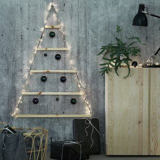 A wall-hanging Christmas tree alternative