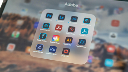 Adobe icons on an iPad