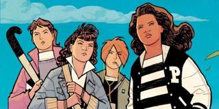 The four main characters of the _Paper Girls_ comic series.