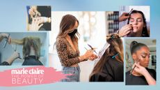 The Power of Beauty campaign: A hairdresser doing a clients hair in a salon