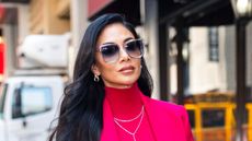 Nicole Scherzinger in a red suit