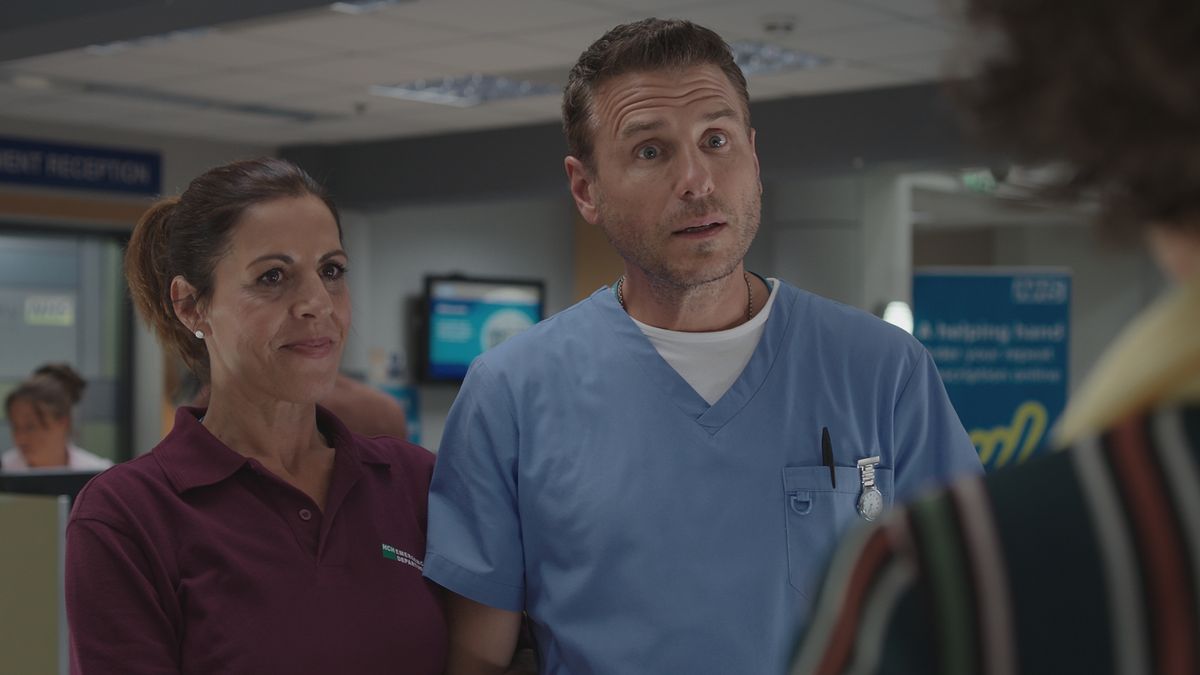 Rosa and David were shocked when Xiomara turned up unexpectedly in the ED in Casualty