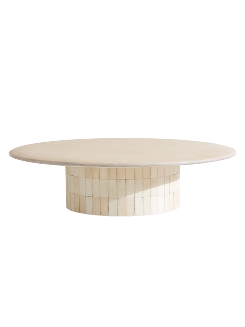 Ipanema Tile and Resin 54" Round Outdoor Coffee Table