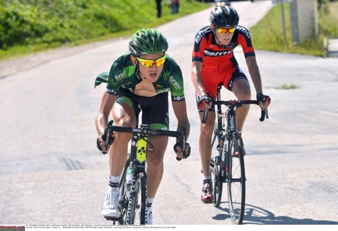 Perrig Qu&eacute;meneur (Europcar) joined by BMC's Peter Stetina