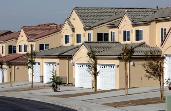 A row of homes.