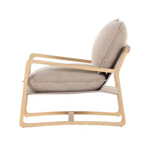 A reclining chair with cotton upholstery