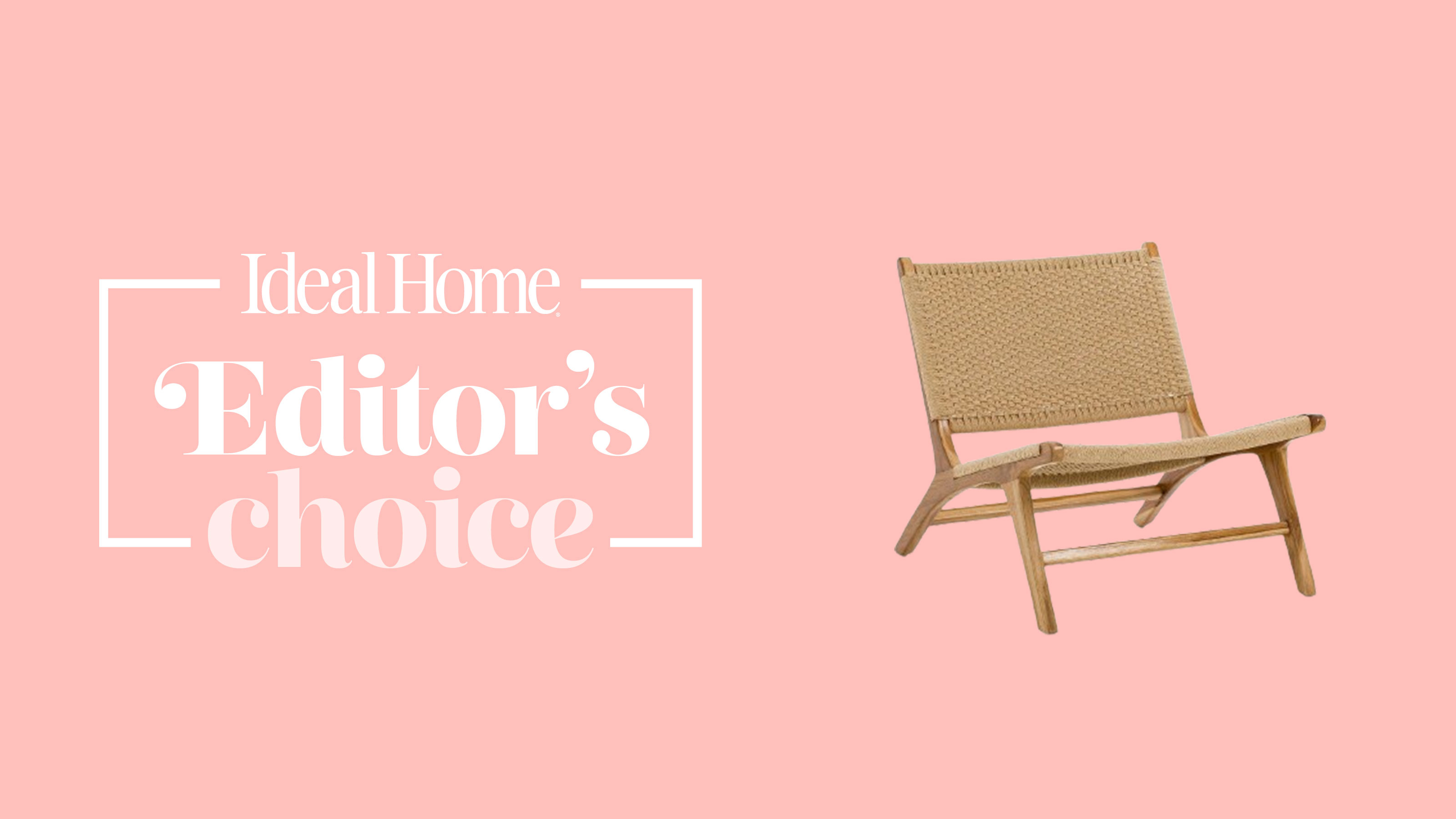 rope chair on pink background