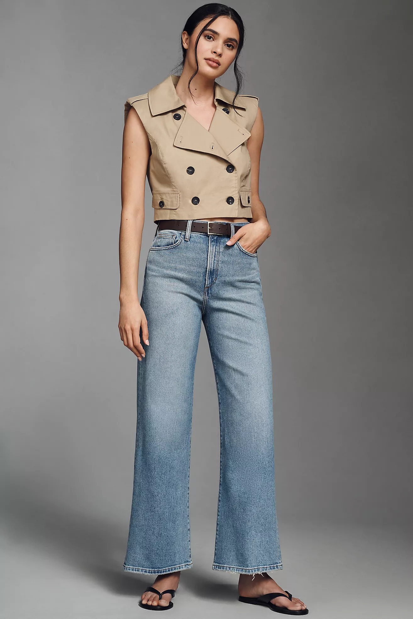 Joe's Jeans Petite Mia High-Rise Wide-Leg Jeans