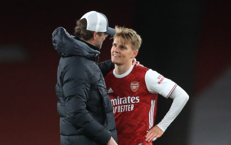 Jurgen Klopp and Martin Odegaard