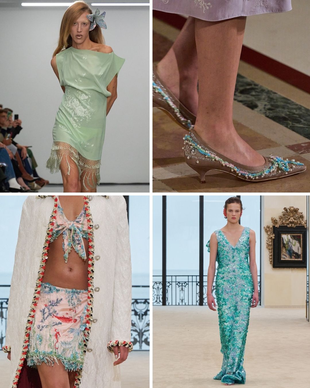 Collage of maximalist trends for summer 2026