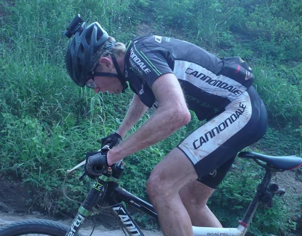 Alex Grant struggled to fend off the cramps near the end of stage 1