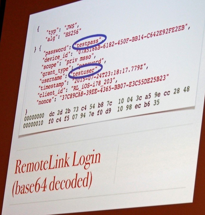 RemoteLink Login from OnStar decoded. Note the password is testpass, and the username is testuser.