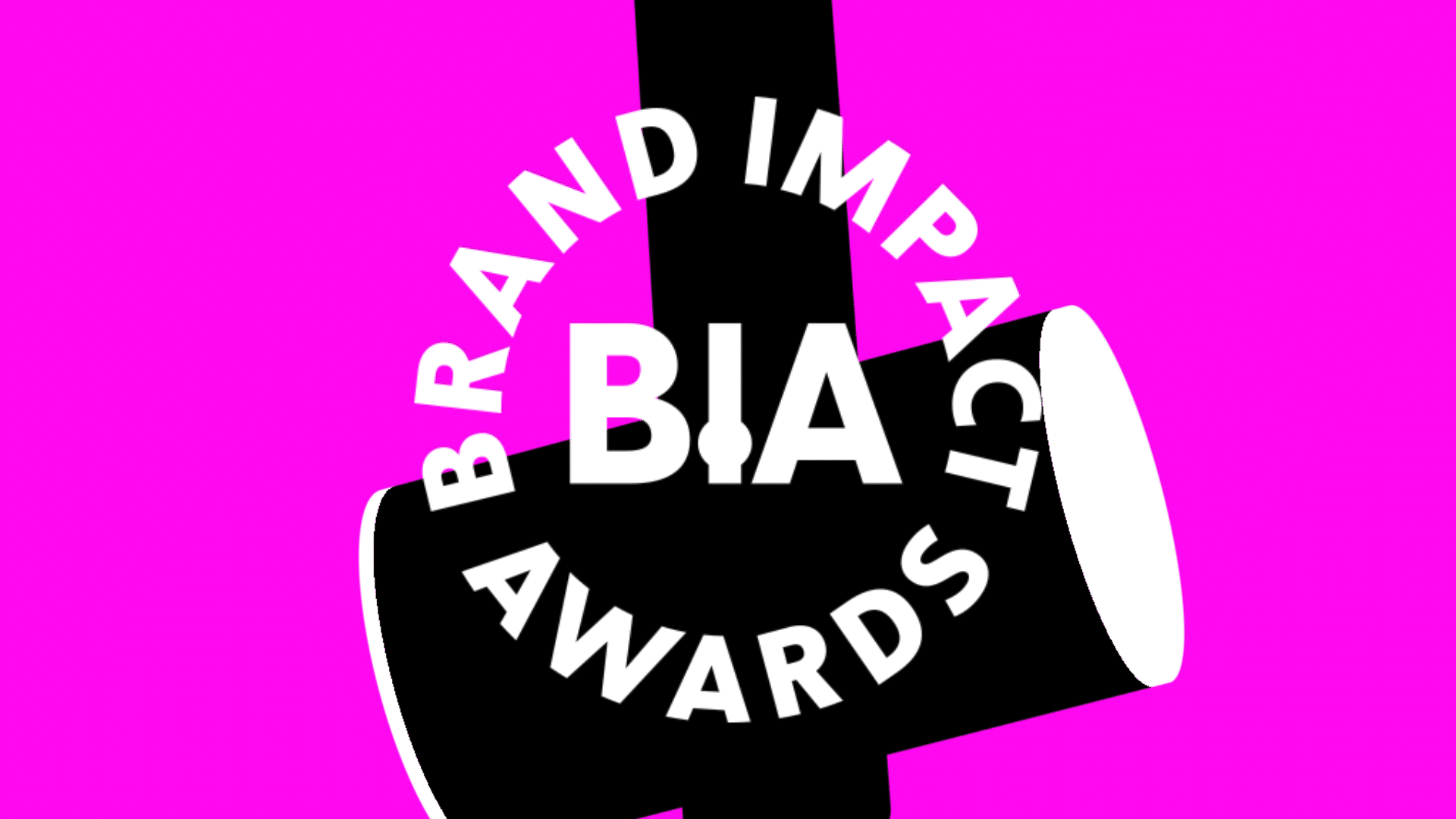 black and white mallet with Brand Impact Awards roundel on a pink background