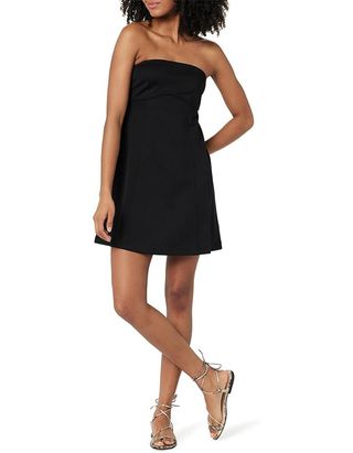 The Drop Women's Vienna Strapless Babydoll Mini Dress, Black, S