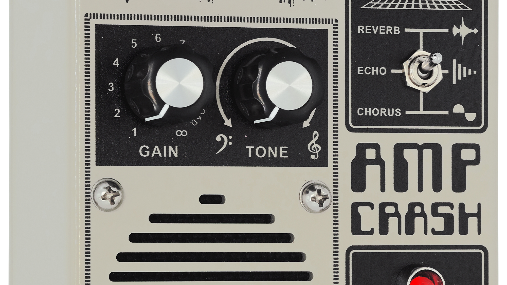 A photo showing the Death by Audio/Rainger FX Amp Crash Pedal and Mini-Amp