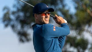 Adam Scott takes a shot at the Genesis Invitational