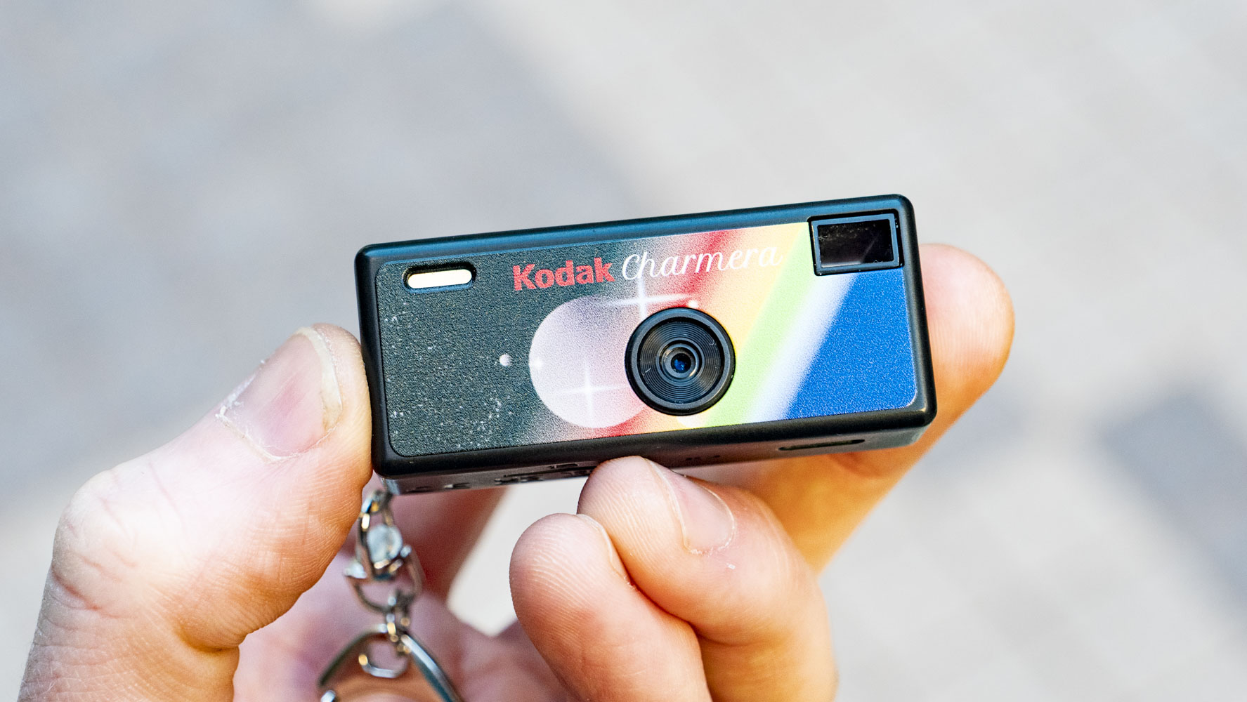 Kodak Charmera compact camera in user's hand