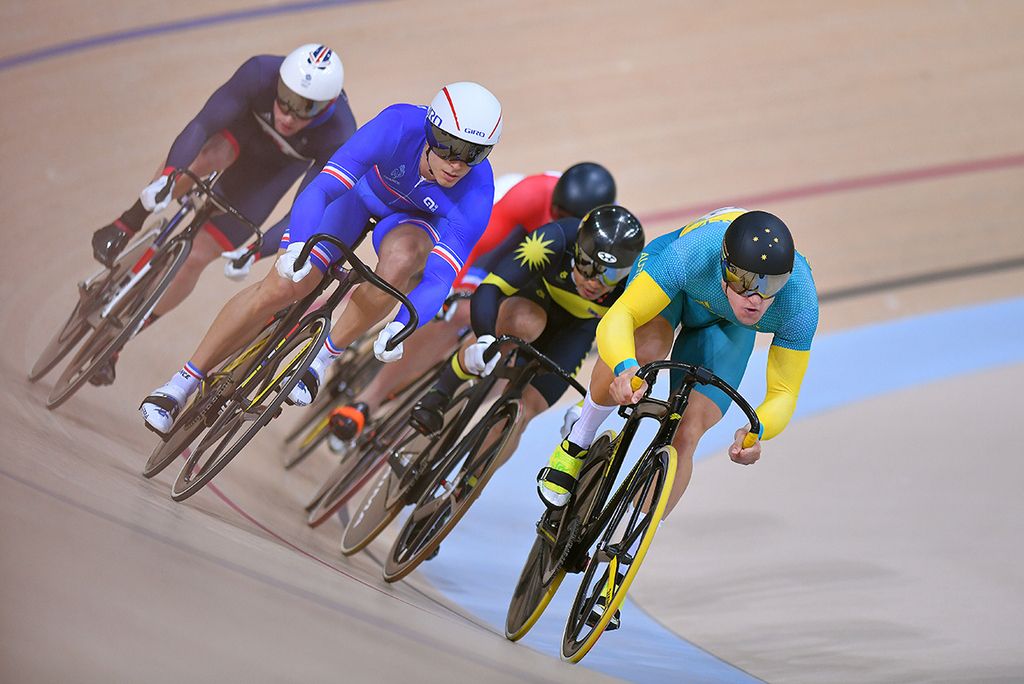 Matthew Glaetzer (Australia) sprinting in the keirin